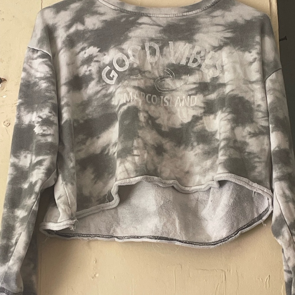 Good vibes cropped sweater